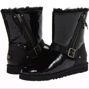 🔥 UGG Blaise Patent Sheepskin Boots NEW